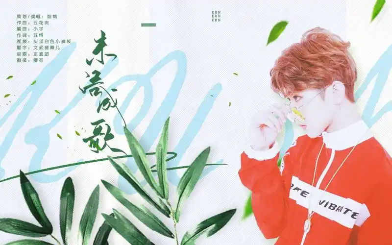 未语成歌 ‖ 蔡徐坤应援曲海报