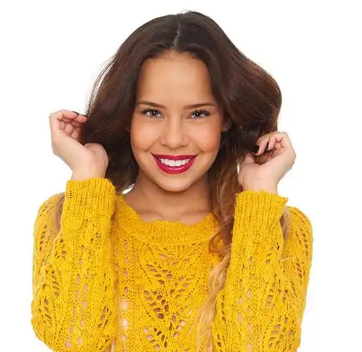 美女_手捋头发_特写_头像_高清图片_全景视觉