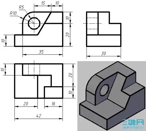 autocad2008机械制图强化训练题