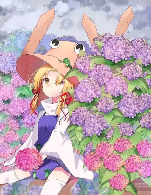 紫阳花あめらる的紫阳花插画图片