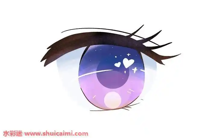 漫画眼睛简笔画的画法步骤图解