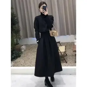 冬装 搭配一整套高级感韩式 千金小香风毛呢套装 两件套 - 女装/女士