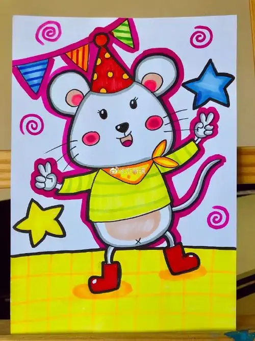 儿童画范画|4-6岁简笔儿童画 低年龄儿童画小动物系列儿童创意美术