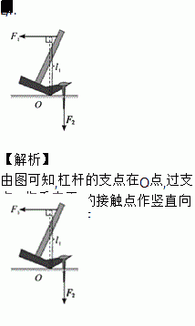 请画出动力f1的力臂l1和羊角锤所受阻力f2的示意图.