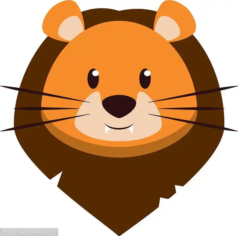 狮子头野生动物可爱的卡通动物