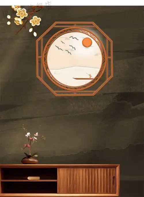 古风中国风古代风格直播背景布室内主播直播背景装饰可移动背景墙