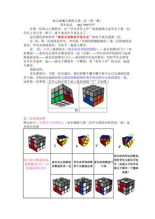 幼儿级魔方教程之第二层