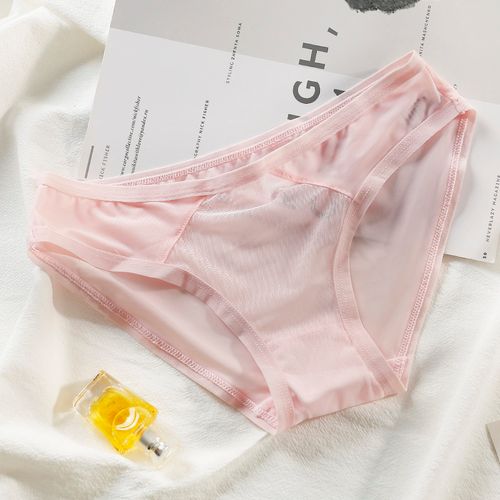 性感超薄三角裤三角纯棉女士无痕透明内裤网纱女三角裤