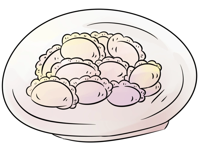 水饺手绘图片大全