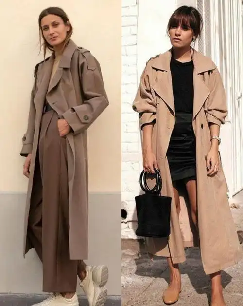 50岁的女人别乱穿试试经典的卡其色风衣优雅又高级