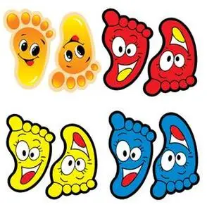 小脚丫简笔画彩色