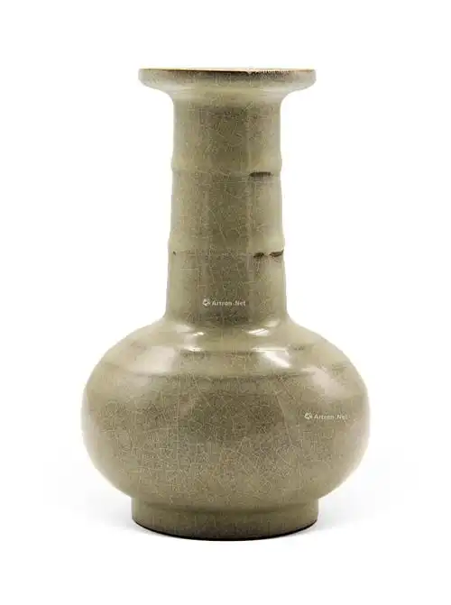 【南宋 官窑月白釉弦纹竹节瓶】拍卖品_图片_价格_鉴赏_元代以前陶瓷