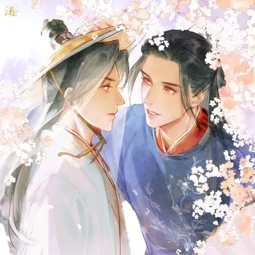 掀起你的盖头来～_山河令浪浪钉温周古风水彩平涂绘画作品