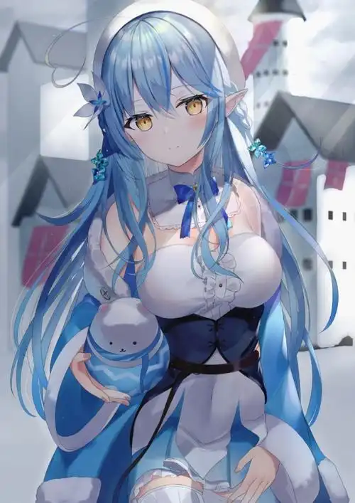 出单蓝发高冷动漫女