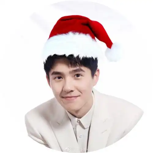 刘昊然超话|#刘昊然代言必胜客#90|圣诞大头(不是)圣诞头像
