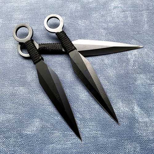 飞刀飞镖飞针手里剑防身暗器野外子练习训练刀 白色敢死队6支((绑手套