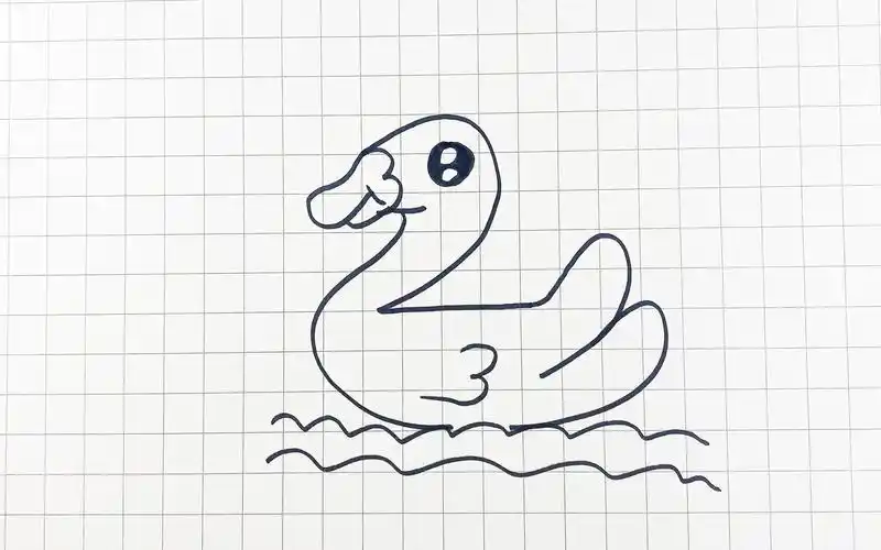 数字简笔画:用数字2 3画大白鹅,非常简单,一起来试试吧!