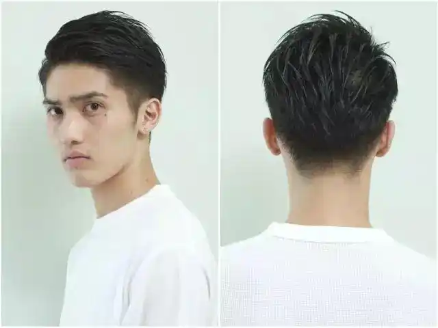 男士烫发原来可这么帅,是时候换个发型了!_背影