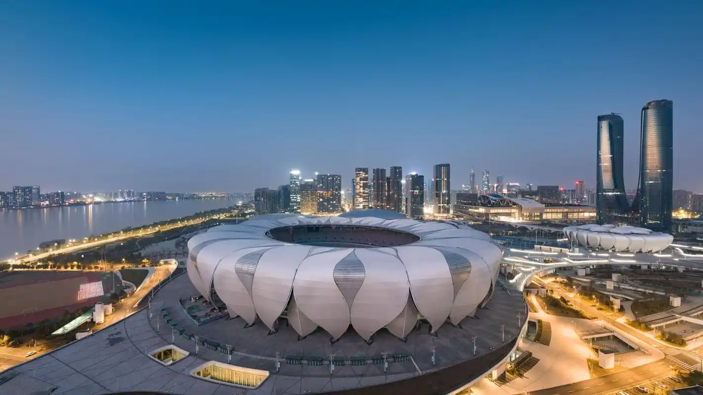 杭州亚运会主场馆大莲花  图片来源  图虫创意