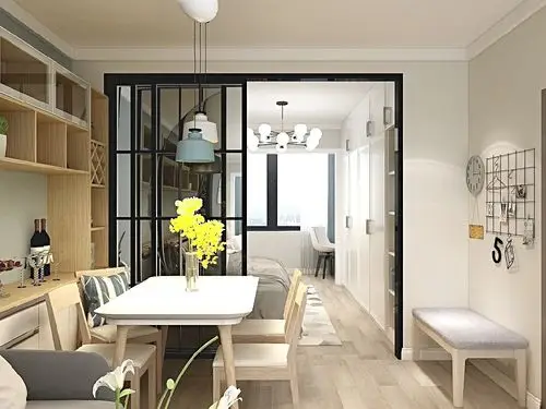 50平米一字型户型装修效果