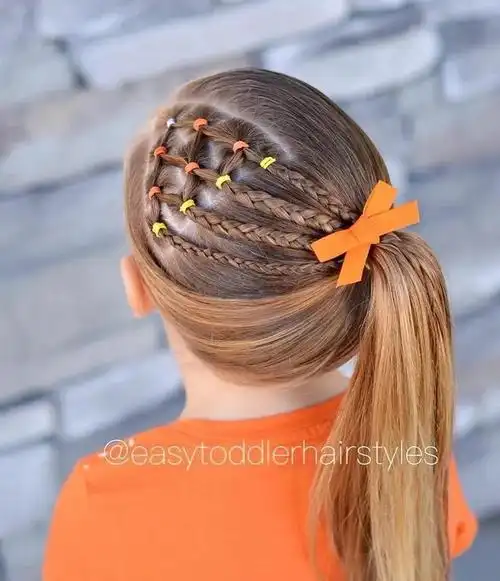 三岁小女孩头发怎么扎好看图片(最新款小女孩好看的辫子编发发型