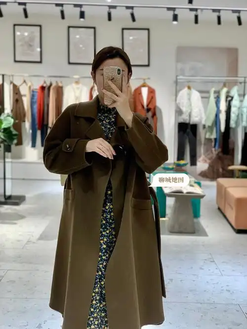 她图女装冬季新品上新双面尼大衣