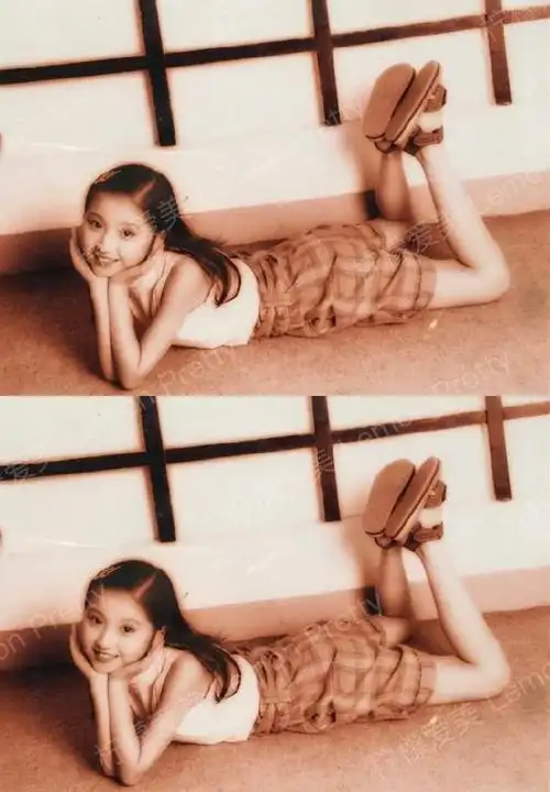 景甜六一晒童年照,小眼睛格外抢镜,网友:这双眼皮是割的吧!-柠檬爱美a