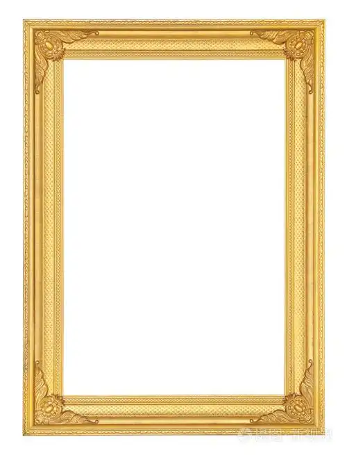 孤立在白色背景上的金色相框