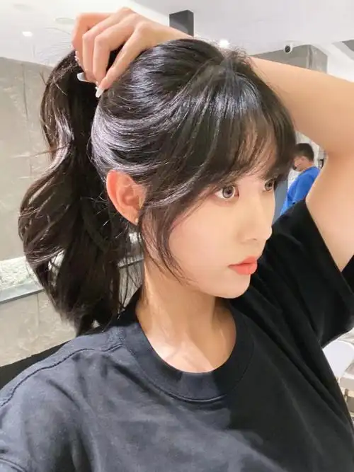 剪刘海儿法式刘海刘海细节