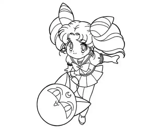 美少女战士简笔画q版非常简单画的美少女战士美少女战士生气的小兔子