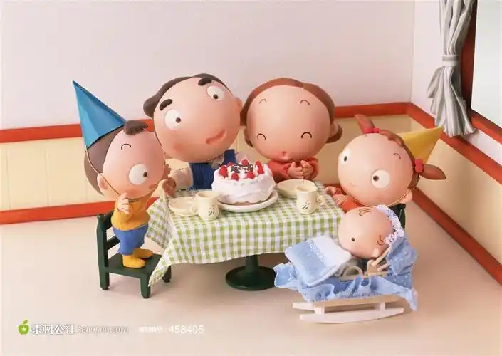 家庭庆祝生日快乐高清摄影桌面壁纸图片素材