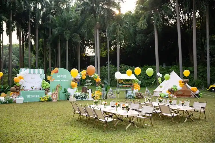 宝宝周岁户外游园会布置广州户外气球布置