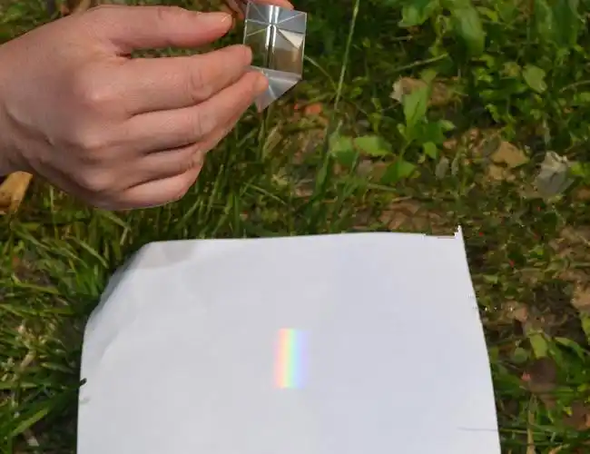 【包邮】三棱镜 光学实验 分光棱镜100mm 七色彩虹 三棱镜10厘米