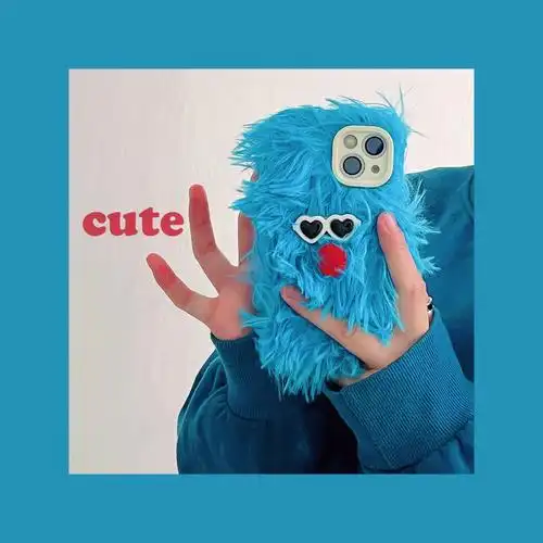 毛绒怪兽手机壳