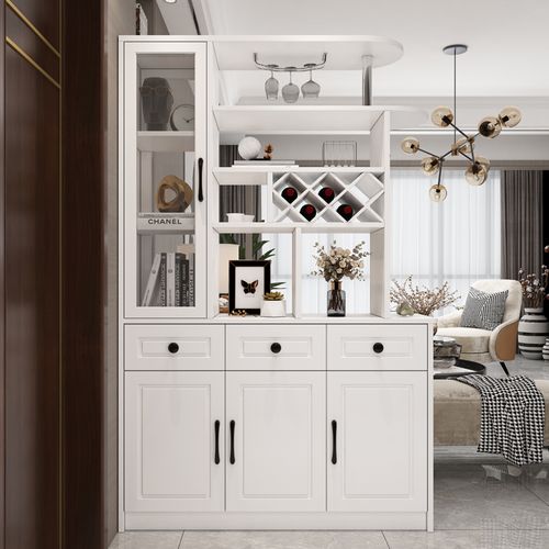 酒柜玄关柜现代客厅简约小户型屏风鞋柜一体靠墙置物架进门隔断柜_酒