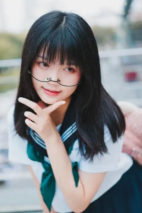 jk制服青春少女可爱萌妹子日系小清新胶片