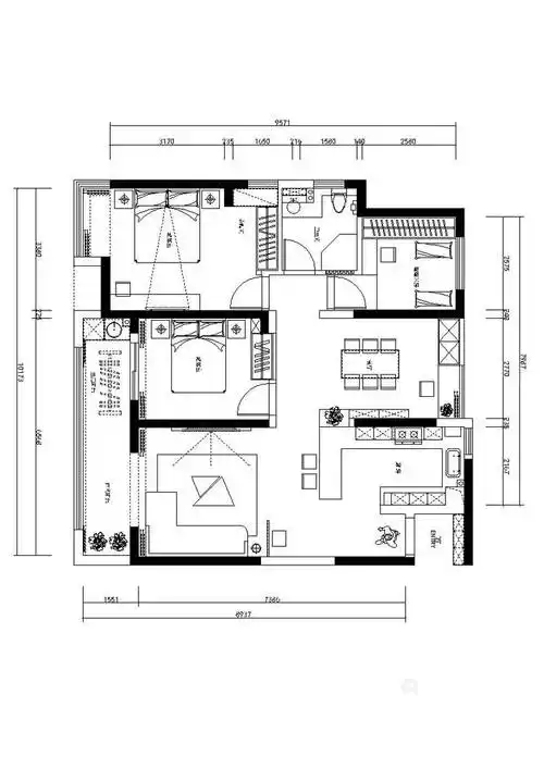 120平望府景园现代风格-平面设计图及设计说明