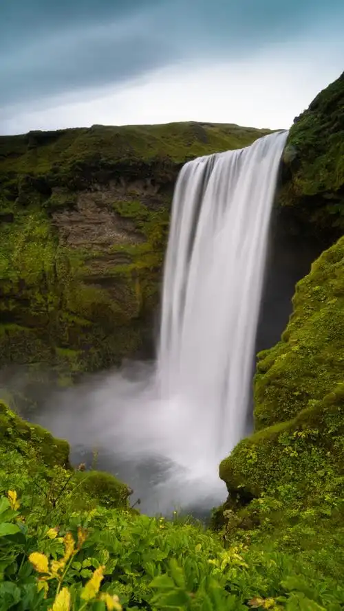 奇妙瀑布美景唯美高清手机壁纸_风景_手机壁纸下载_美桌网