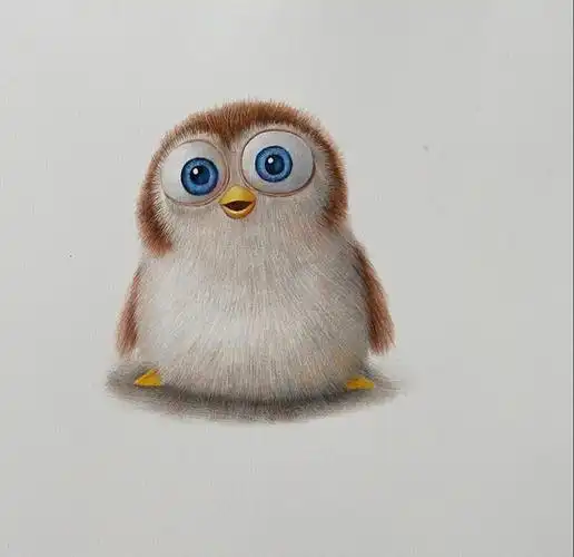 马可彩铅笔下的小企鹅