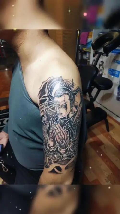 大臂二郎神杨戬上色完成