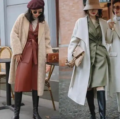 今天我将和大家分享几种优雅得体的大衣与裙子的搭配方法