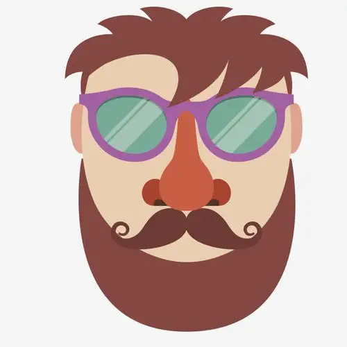卡通胡子大叔素材免费下载_觅元素