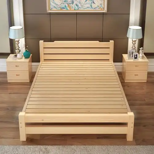 51.2米租房简易床1.8m双人木板床松木