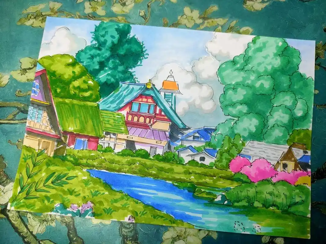 宫崎骏动漫# #动漫手绘# #动漫# #马克笔手绘上色# #绘画临摹# 最近