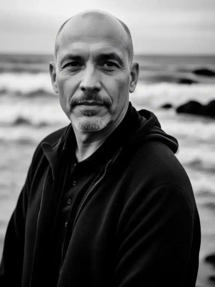 一张黑白照片,拍摄了一位穿黑色衣服,4 - 抖音