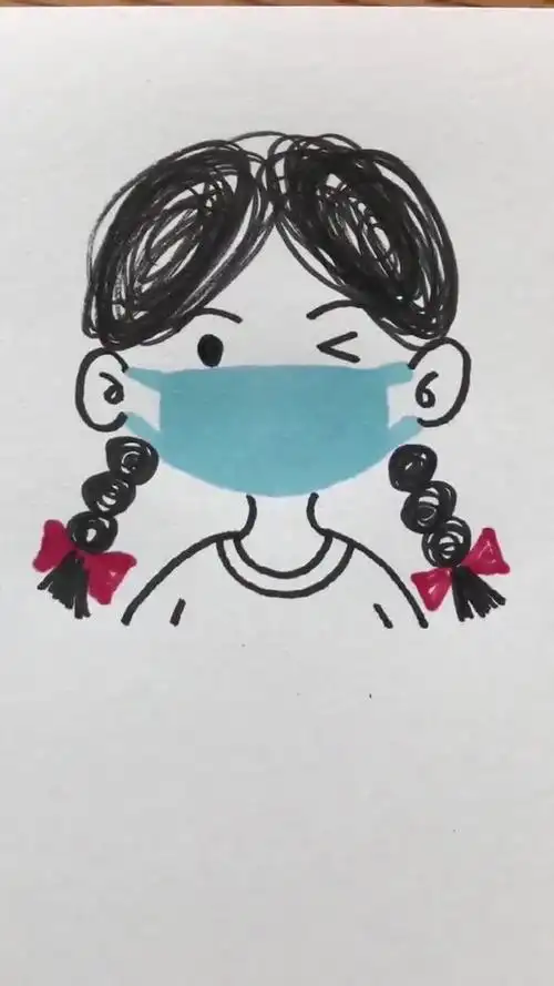 全网最简单的戴口罩头像,快来一起画!#超能新星汇##新星v计划#[握手]