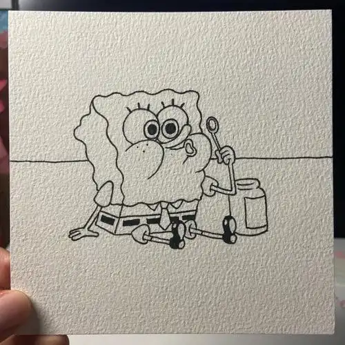 海绵宝宝手绘过程图
