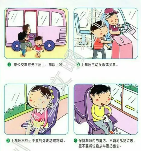 争做文明市民,安全乘坐公交,安全文明出行