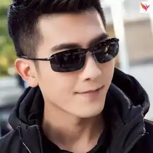 黑框抖音同款太阳墨镜男开车专用偏光变色眼镜朋克风街拍学生沙滩