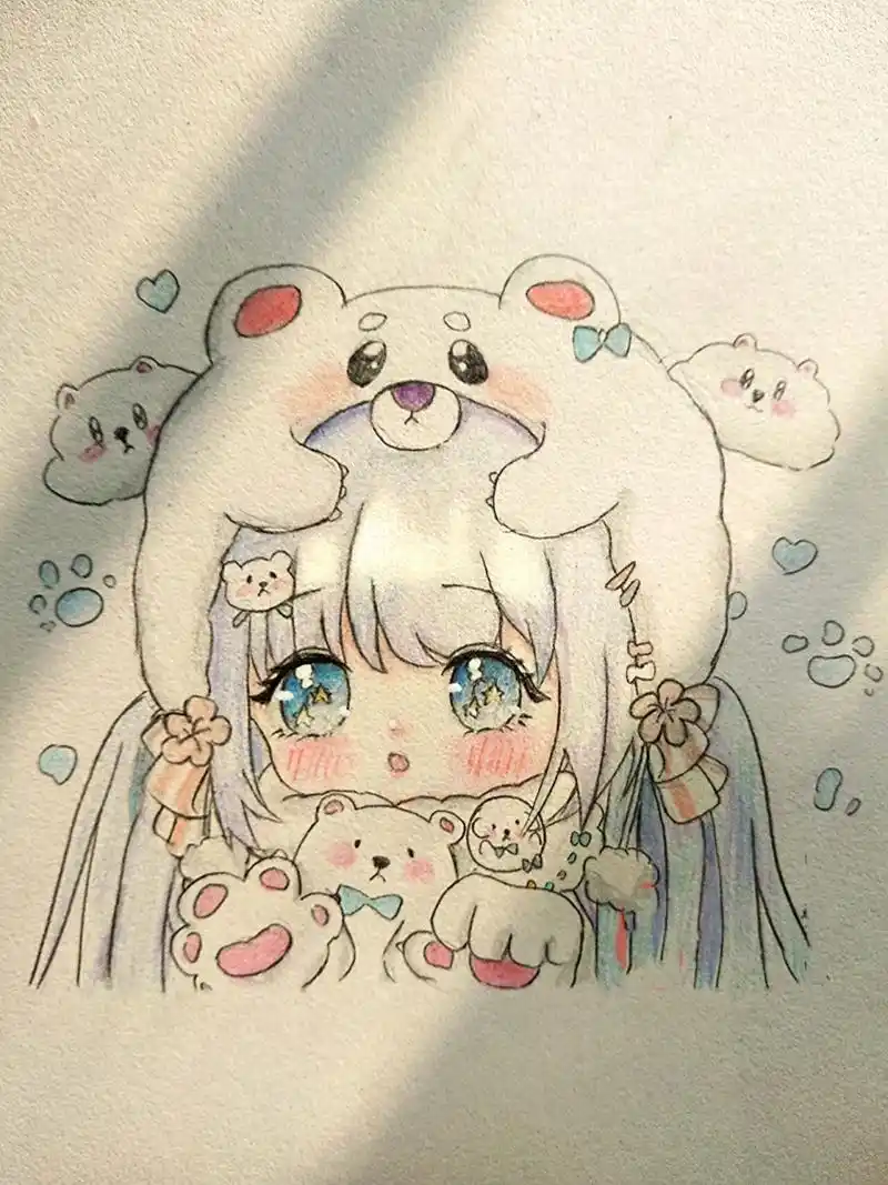 教你画可爱女孩!有手就行的简笔画系列—— 我回来了!